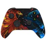 eXtremeRate Replacement Shell for Xbox Series X & S Controller - Unleash Your Style - Fire Eagle vs Ice Snake Custom Acessories Front Housing Cover for Xbox Core Controller [Control NOT Included]