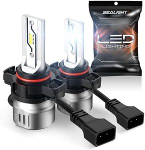 SEALIGHT 5202 LED Fog Light Bulbs, 1:1 Size PS19W/PS24W 5201 Fog Lights Bulbs Upgrade, 10000 LM 6500 K Cool White Fog Lights for Trucks Car, Pack of 2