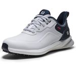FootJoy Men's Pro SL Golf Shoe, White/Blue/Red, 9 UK Wide