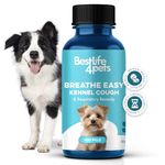 BestLife4Pets Breathe Easy Respiratory Support for Dog - All-Natural All-in-One Pet Supply for Natural Relief for Kennel Cough, Runny Nose, Sneezing and Sinus Congestion - Easy to Use Pills