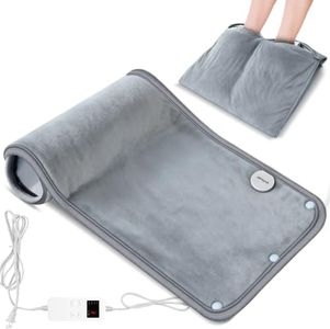 Heating Pad Extra Large & Foot Warmer 2 in 1, XXL Heating Pad 21x33“ for Back Belly Lower Back Warm Up, Sewn in Zippers More Functional, Electric Heat Pad 4-Hour Auto Off/6 Heat/6 Timer/Washable