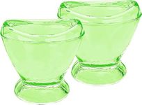 HEALTHANDWEALTH Superior, Smooth Edge,Glass Eye Wash Cup Transparent Eye Cup Eye Washing Cup Clear Eye Flush Cup Eye Washing Kit Portable Eye Rinsing Cup for Home Travel Use set of 2