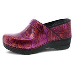 Dansko XP 2.0 Clogs for Women – Lightweight Slip Resistant Footwear for Comfort and Support – Ideal for Long Standing Professionals – Nursing, Veterinarians, Food Service, Healthcare Professionals, Fuchsia Tooled, 7.5-8