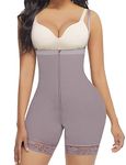 FeelinGirl Shapewear Tummy Control Body Shaper for Women Full Body Shaper with Zipper Plus size Brown 4XL