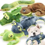 Stuffed Animal Dog Toys, 5 Pack Tough Squeaky Dog Toys, Plush Toys Assortment, Great Value Dog Toys Bundle, Woodland Series Dog Chew Toys for Large Medium and Small Dogs Puppy Pet Toys