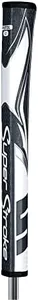 SuperStroke Zenergy Pistol 2.0 Golf Putter Grip with No Taper Enhanced SPYNE Technology, New Multi-Zone Texturing and Tech-Port, Grey/White