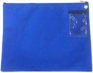 Interoffice Mailer Canvas Transit Sack Zipper Bag 18w x 14h Royal Blue