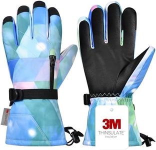 Odtmger Kids Waterproof Snow Mittens Cold Weather Gloves,Snow Gloves Waterproof Winter Gloves Touchscreen Snowboarding Gloves Warm Gloves Fit Child