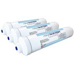 Inline Water Filter For Refrigerators, Ice Makers, Coffee Makers, Water Fountains, Water Coolers, Sink Faucets, RV, Campers, and Boats - with 1/4" Quick-Connect Fittings (Pack of 3)