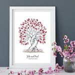 A3+ Personalised Wedding Fingerprint Tree - Guest Book Alternative - Bride and Groom Keepsake