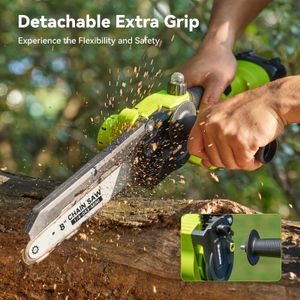 Supstable Mini Cordless Chainsaw – 8in & 6in Portable Electric Saw