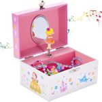 Jewelkeeper Jewelry Box for Girls - Toddler Jewlery Box - Girls Jewelry Box 6-8 - Blonde Princess Musical Jewelry Boxes, The Beautiful Dreamer Tune and Spinning Doll