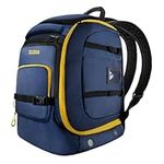 OutdoorMaster Boot Bag, 65L Waterproof Ski Snowboard Boots Air Cushion Shoulder Pad Skiing Gear Bag Travel Backpack for Ski Helmets, Goggles & Accessories Men & Women - Blue Yellow