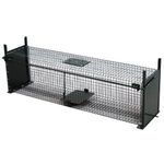 Moorland Stable Wire Cage Animal Trap 5007 Humane Live Trapping of Feral Cat Marten Mink Fox Large 100 x 25 x 25 cm