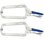 18” Welding Locking C Clamps Adjustable Fastener with Quick Release Grip 2 Pack