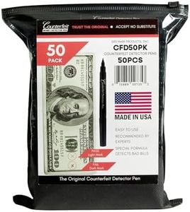 Dri Mark CFD50PK Counterfeit Bill Detector Marker Pen, Made in The USA, 3 Times More Ink Pocket Size Fake Money Checker - Money Loss Prevention Tester & Fraud Protection for U.S. Currency (Pack of 50)