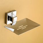 iSTAR Stainless Steel Chrome Finish Square Soap Dish Holder for Bathroom Soap Case/Soap Stand for Kitchen Bathroom Accessories