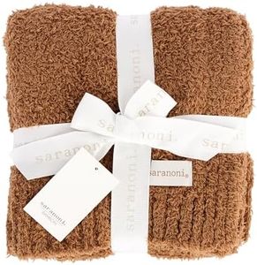 SARANONI Oversized Super Soft Comfy Lush Adult Extra Large Blanket, Caramel XL Blanket, 60" x 80"