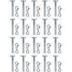 BlueStars 20 Pcs 738-04124A Shear Pins & 714-04040 Cotter Pin - Compatible with MTD Cub Cadet Troy-bilt Craftsman 24" 26" Snow Thrower Snowblower Replacement 0.25" x 1.5" - Replaces 738-04124 02-901