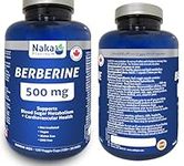 Naka Platinum Berberine, 500mg, Supports Blood Sugar Metabolism, Cardiovascular Health, Made in Canada (150 veggie caps)