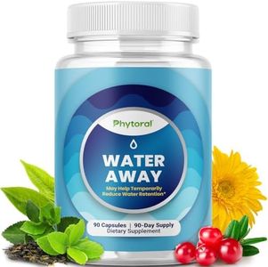 Herbal Diuretic Pills for Water Retention - Fast Acting Water Away Pills with Dandelion Green Tea and Other Natural Diuretics for Water Retention and Bloating Relief for Women and Men (90 Servings)