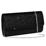 OSDUE Women Clutch Bag, Glitter Envelope Clutch Bag With Detachable Chain Strap, Elegant Sequins Evening Clutch for Wedding Bridal Prom Cocktail Party Ladies Evening Bag