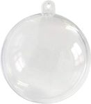 Uhat DIY Acrylic Fillable Baubles Assorted Size 4-12CM Clear Plastic Ornaments Ball Christmas Tree Decoration Pack 10 (6cm)