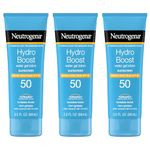 Neutrogena Hydro Boost Water Gel Non-Greasy Moisturizing Sunscreen For All Skin Types Lotion With Broad Spectrum Spf 50, Water-Resistant, 3 Fl Oz, Pack Of 1