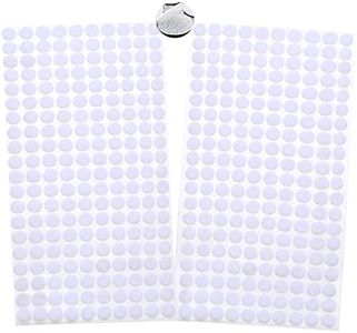 Scratch Autocollant Rond,Scratch Adhésif,Scratch Autocollant,Autocollant Double Face,Pastilles Autocollantes,200 Paires 400 Capsules 10mm Cercles avec Crochets et Boucles Auto-adhésifs (Blanc)
