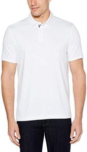 Perry Ellis Men's Ultra Soft Touch Slub Short Sleeve Polo Shirt, Bright White, XX Large