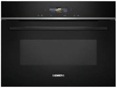 Siemens CE732GXB1 iQ700 Einbau-Mikrowelle, 60 x 45 cm, Schwarz, cookControl10 - Automatikprogramme, humidClean Plus - Innenraumreinigung, Mikrowellen-Invertertechnologie, softClose-Mikrowellentür