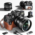 NBD 4K Digital Cameras for Photography - 48MP/60FPS Video Camera for Vlogging, WiFi & App Control, YouTube Vlogging Camera with 32GB TF Card,2 Batteries (DPT)