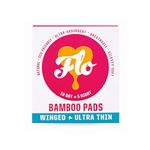 FLO Organic Bamboo Sanitary Period Pads with Wings - 100 Percent Organic, Soft, Silky, Ultra-Absorbent & Biodegradable - Ultra-Thin - Combo Pack 10 Day & 5 Night Pads