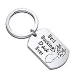 POTIY Dad Gift Hunting Gifts Best Bucking Dad Keychain for Husband Grandpa Key Chain (keychain)