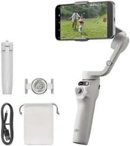 DJI Osmo Mobile 6, 3-Axis Phone Gimbal, Object Tracking, Built-in Extension Rod, Portable and Foldable, Android and iPhone Gimbal, Vlogging Stabilizer, YouTube TikTok Video, Platinum Gray