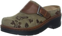 Klogs USA Women's Austin Clog, Taupe Suede Tapestry, 9 Wide