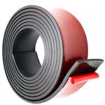 Rubber Strip Adhesive Neoprene Rubber Sheet 80mm(W) x5mm(T) x3m(L) Solid Rubber Rolls for DIY, Washers, Crafts, Pads, Flooring Protection, Supports, Seal Floor Covering, Leveling, Weather Seal