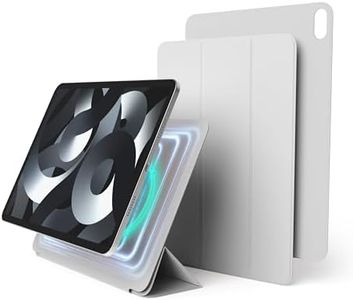 elago Magnetic Folio Case for iPad Air 10.9 inch 5th, 4th Generation - Back Plate can be Attached to Metal Materials, Compatible with Apple Pencil and elago’s Pencil case (Light Grey)