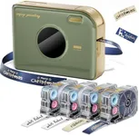 Phomemo Ribbon Label Printer, A30 Bluetooth Wireless Portable Small Label Maker Machine with 4 Tapes, Mini Sticker Printer Thermal Transfer Printing Rechargeable for Women/Men Wrapping