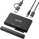 Unitek M.2 and SATA to USB Duplicator with 2.5" /3.5" SATA Hard Drive Adapter Converter, USB C 3.2 Gen2 10 Gbps Docking Station Support Offline Clone for M-Key NVME SSD, and SATA External Enclosure