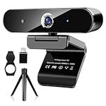 LuSeren 4K Webcam with Microphone, 4K Autofocus Web Camera with Privacy Cover and Tripod, Plug & Play, 4K Web Camera for Laptop/Desktop, Video Calling,Conferencing, Pro Streaming, Online Classes