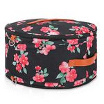 Tuferia Hat Box - Round Hat Storage Box with Dustproof Lid - Travel Hat Bag for Women and Men - Travel Hat Storage Container Suitable for Large Round Hats (Black)