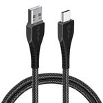 pTron Solero Braid 60W Type C Fast Charging Cable 1m for Samsung, OnePlus, Oppo, Vivo, Xiaomi, Realme, IQOO & other Type C devices, Unbreakable Nylon Braid & 480Mbps Sync Speed & Made in India (Black)