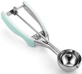 Spring Chef Cookie Scoop, Premium 18/8 Stainless Steel Disher with Soft Grip, Spring Loaded with Trigger Release for Cookie Dough, Melon, Ice Cream, Baking - Medium Size #40, Mint