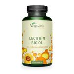 Vegavero Organic Lecithin Oil 1800 mg | Highly Dosed | Sourced from Sunflowers | 120 Capsules | NO Additives | 100% Vegan | with 15% Phosphatidylcholine