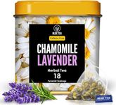 BLUE TEA - Chamomile Lavender Tea - 18 Premium Tea Bags | Fathers Day Gift | Good Sleep Tea | Caffeine Free - Herbal Tea - Organic - Plastic Free Tea Bags - Premium Tin Pack - 25.51 Gm