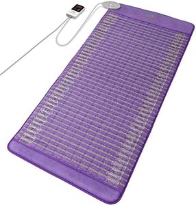 UTK Amethyst Infrared Heating Pad,Far Infrared Heating Pad for Back,Large Heat Pad for Full Body, Amethyst Mat, Memory Function, Customized Settings, Carry Bag Included,Mplus: 24x 59 Inches