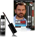 Blackbeard Instant Hypoallergenic 1-Day Color for Men - Temporary Tint for Beard, Mustache, Eyebrows, and Sideburns - Dark Brown, 3 Pack