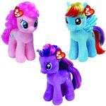 TY Beanie Baby My Little Pony - Set of 3 (Rainbow Dash, Pinkie Pie & Twilight Sparkle)