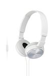Sony MDRZX310AP/W On-Ear Headphones with Microphone (White)